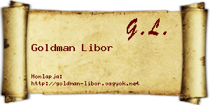 Goldman Libor névjegykártya